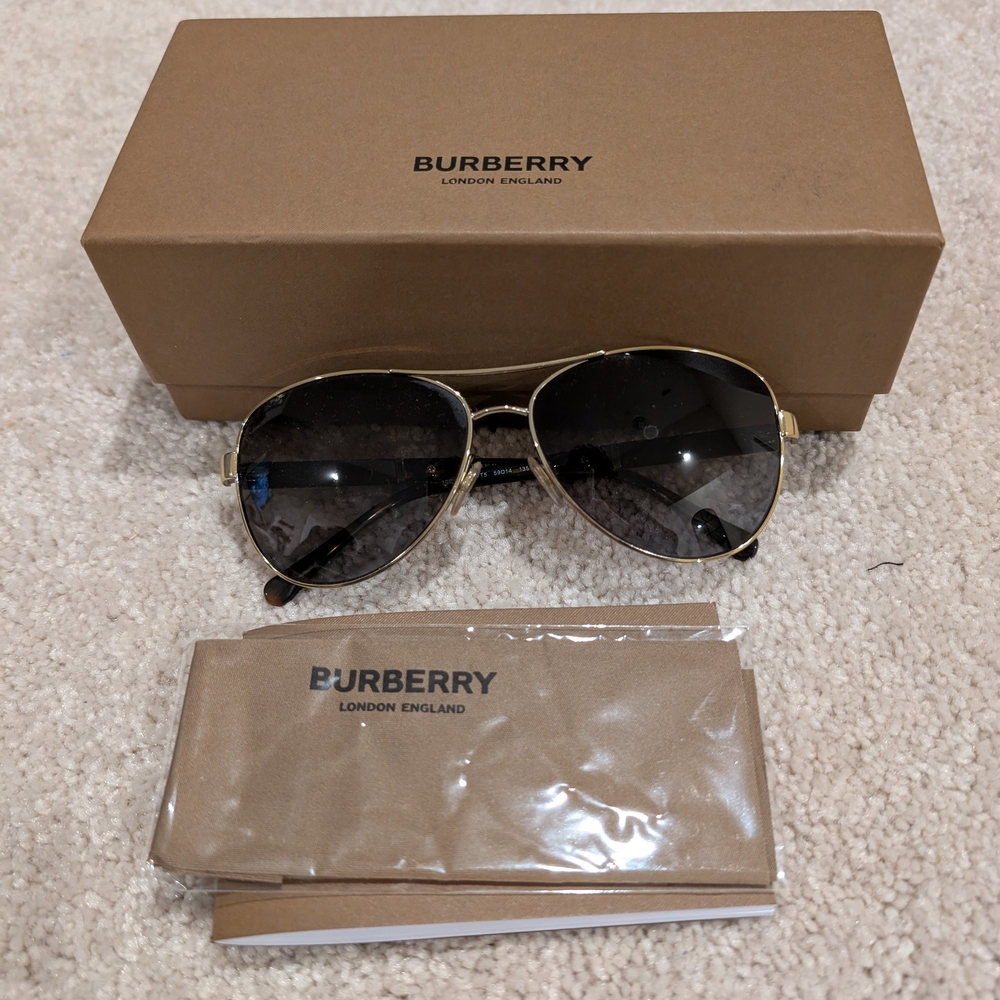 Burberry Aviator B 3080 Sunglasses